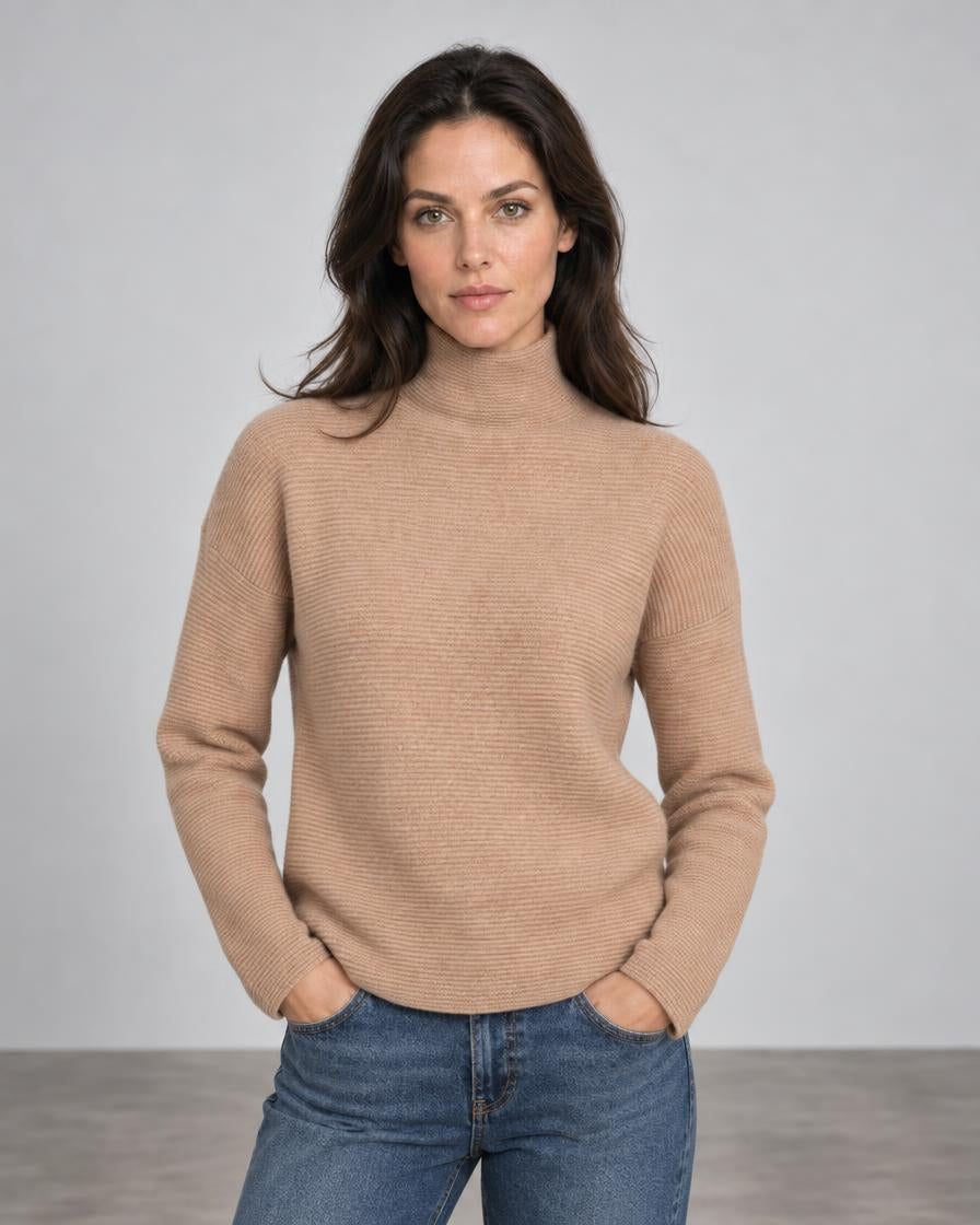 Textured Slouchy Funnel - Scotch