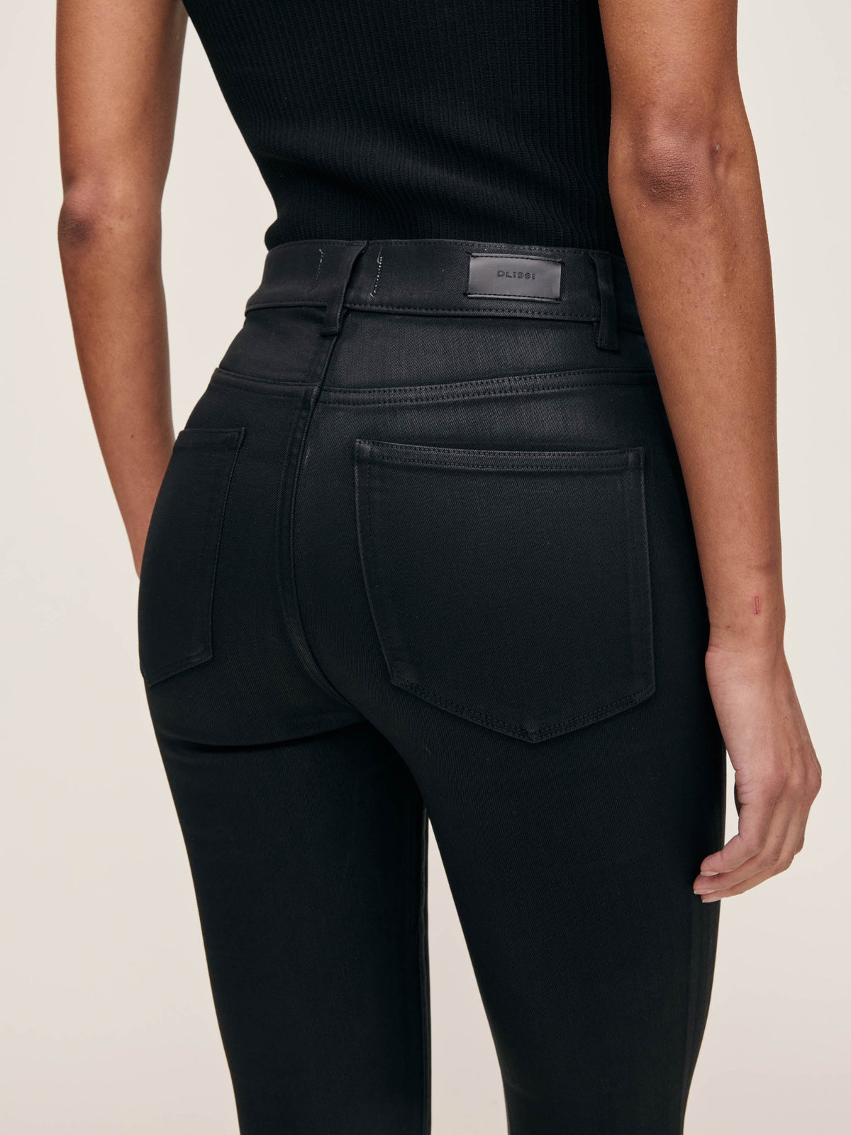 Bridget Boot High Rise Crop - Black Coated