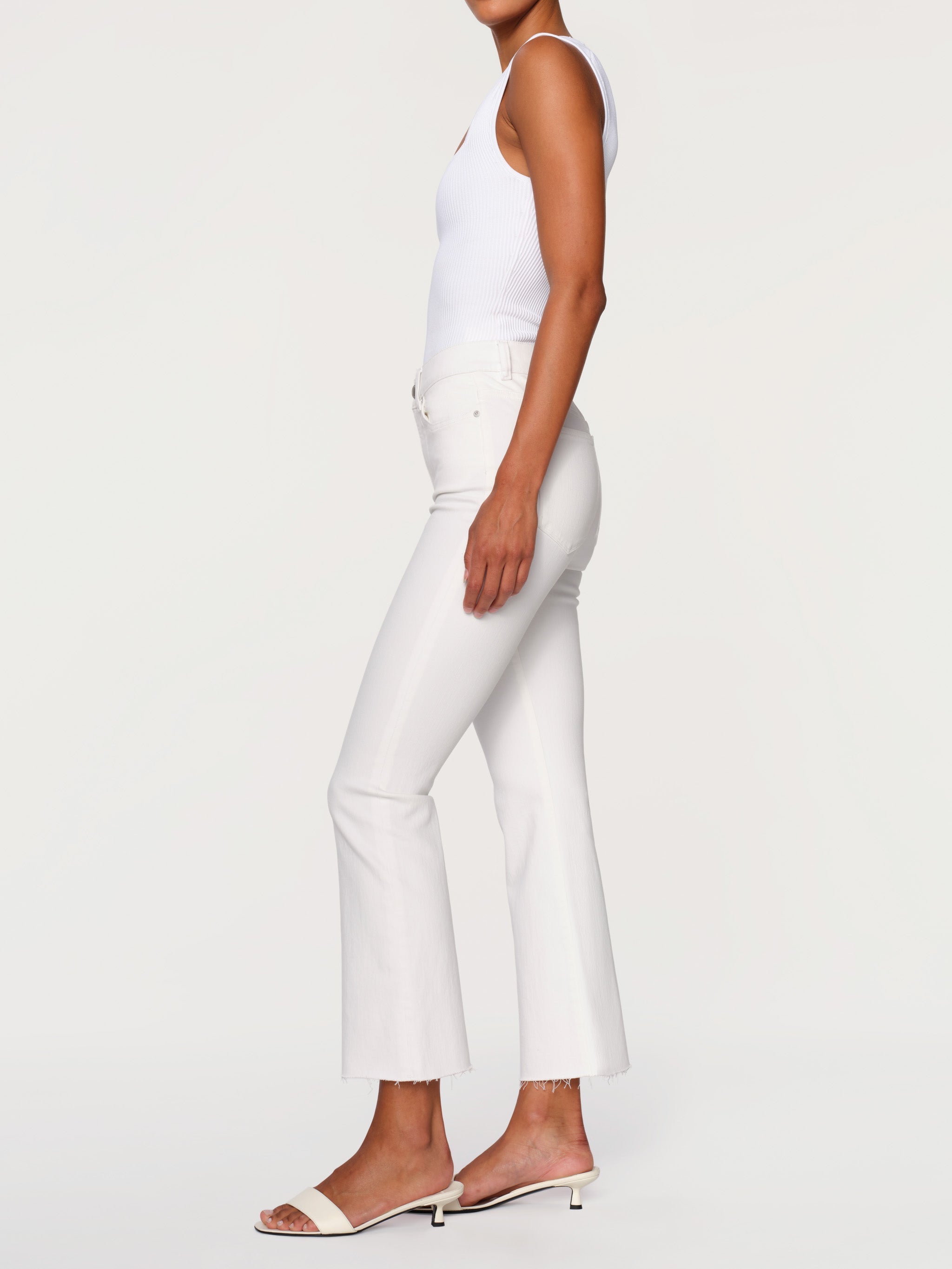 Bridget Boot High Rise Instasculpt Crop - White