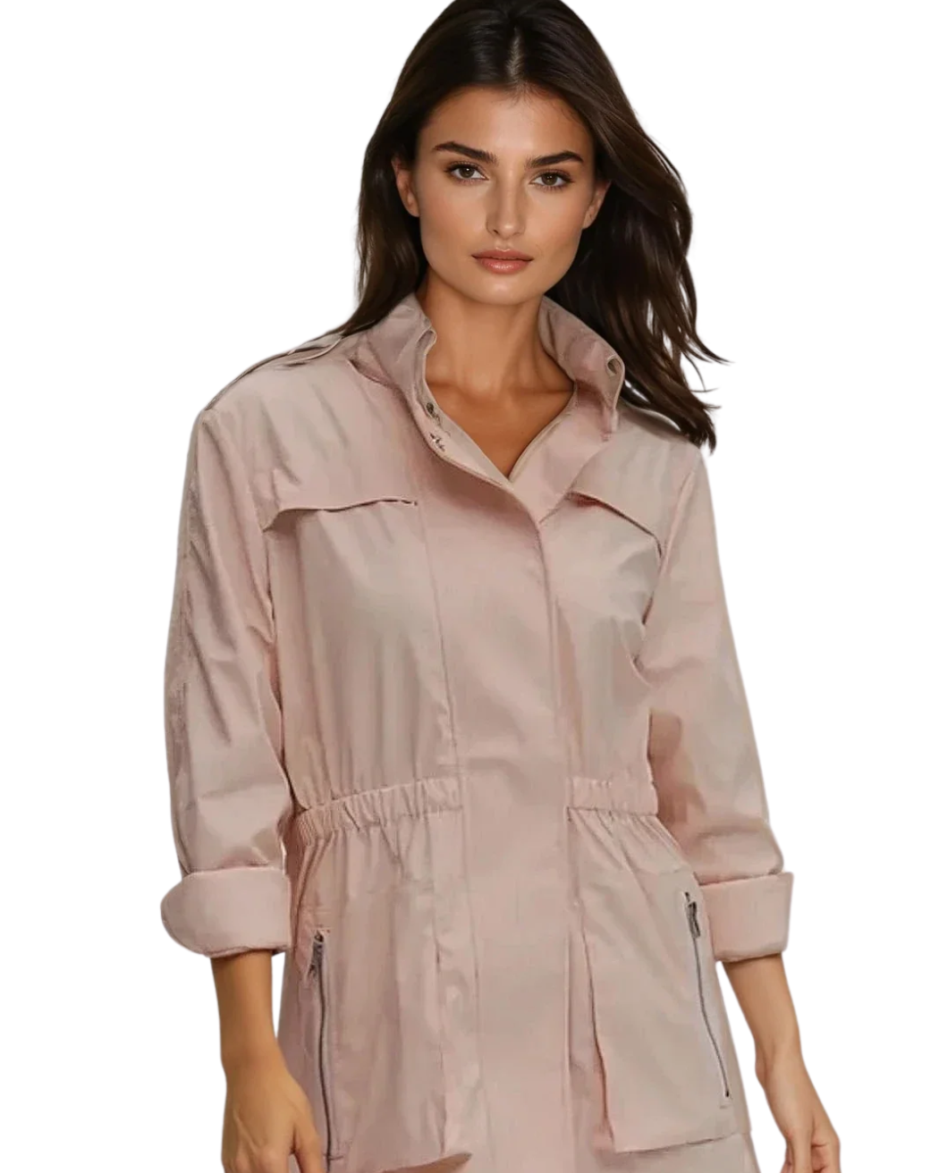 Ciao Milano Anna waterproof jacket in Pink Blush
