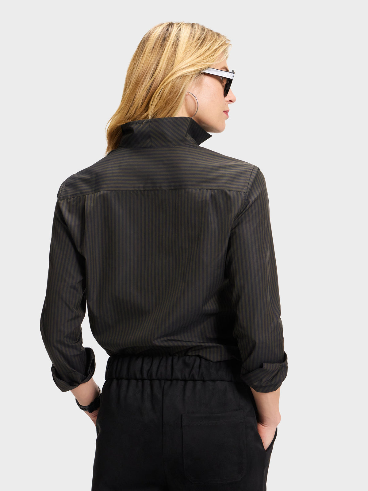 The Signature Shirt - Great Expectations - Black & Olive Stripe