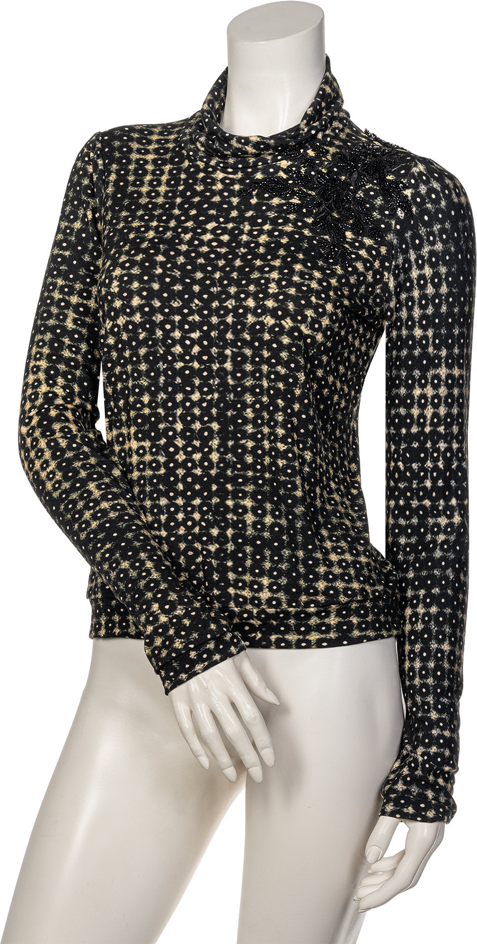 Applique Shirt - Black
