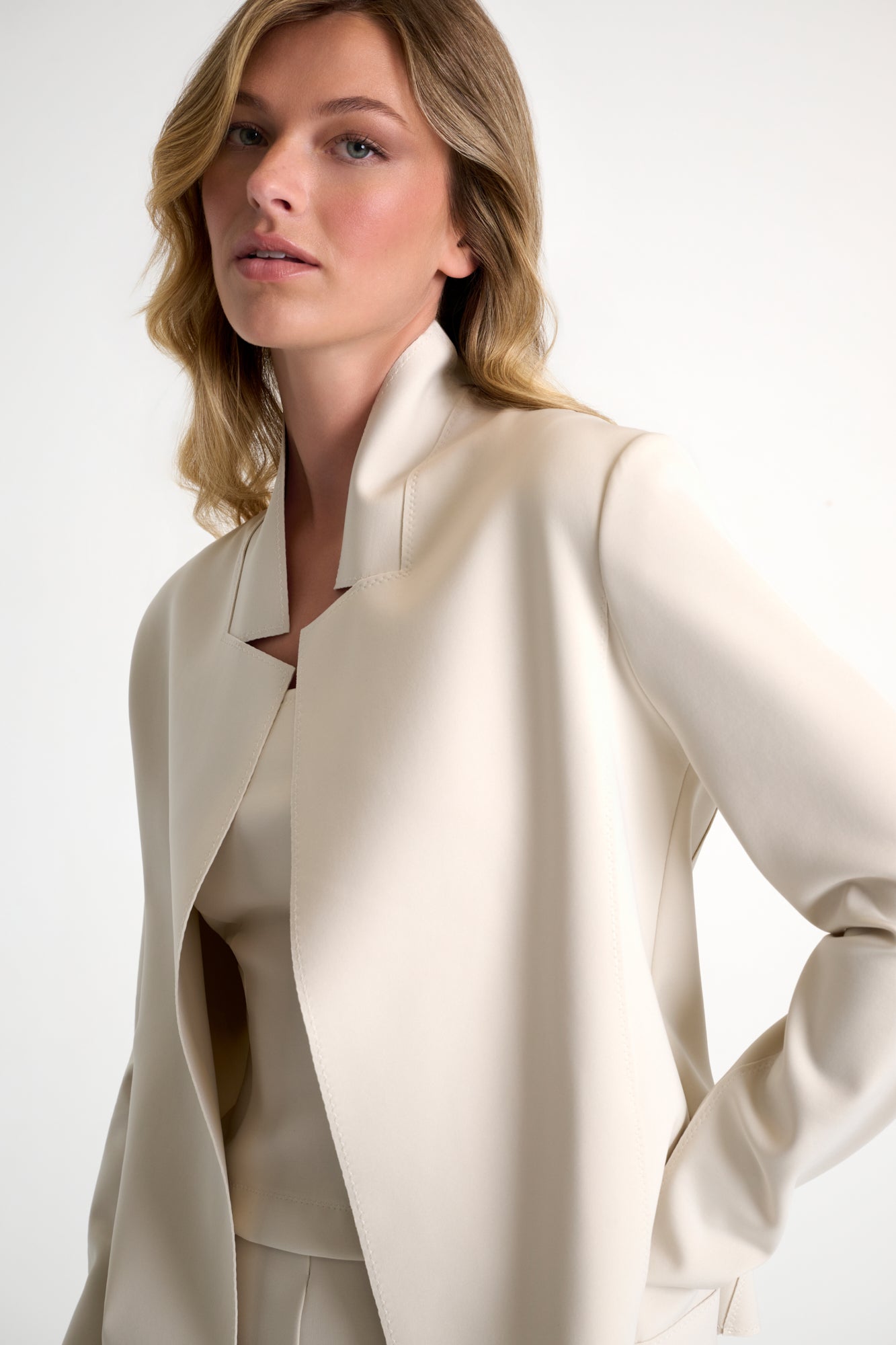 Sofia Cuff Sleeve Jacket - Beige