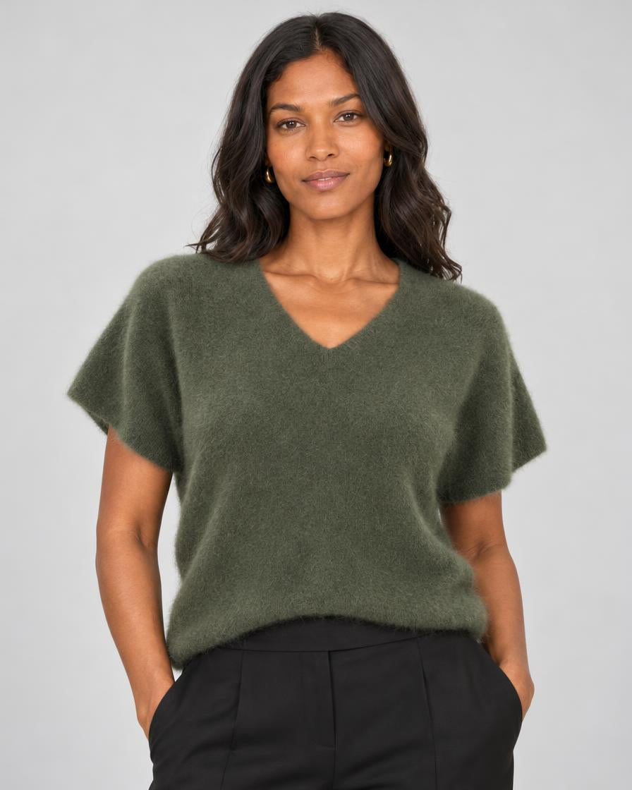 Universel Short Sleeve Fox Pullover - Khaki