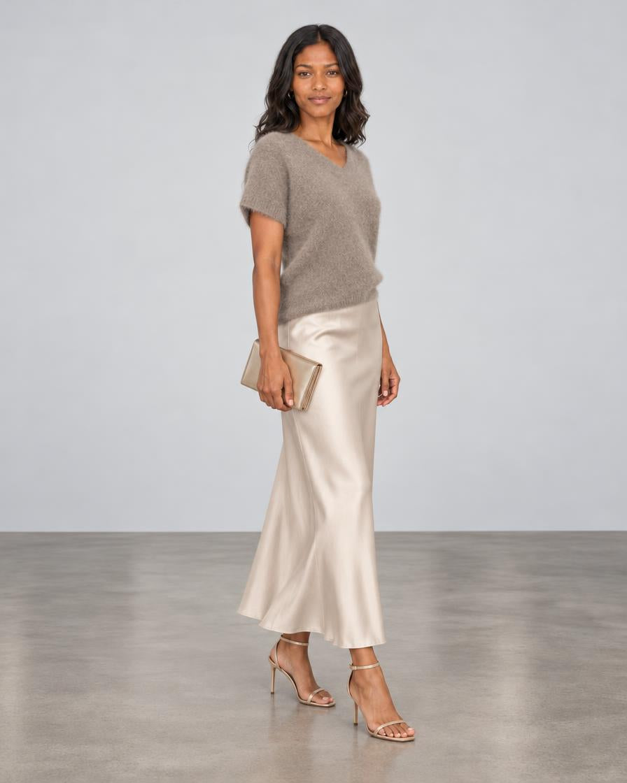 Universel Short Sleeve Fox Pullover - Taupe