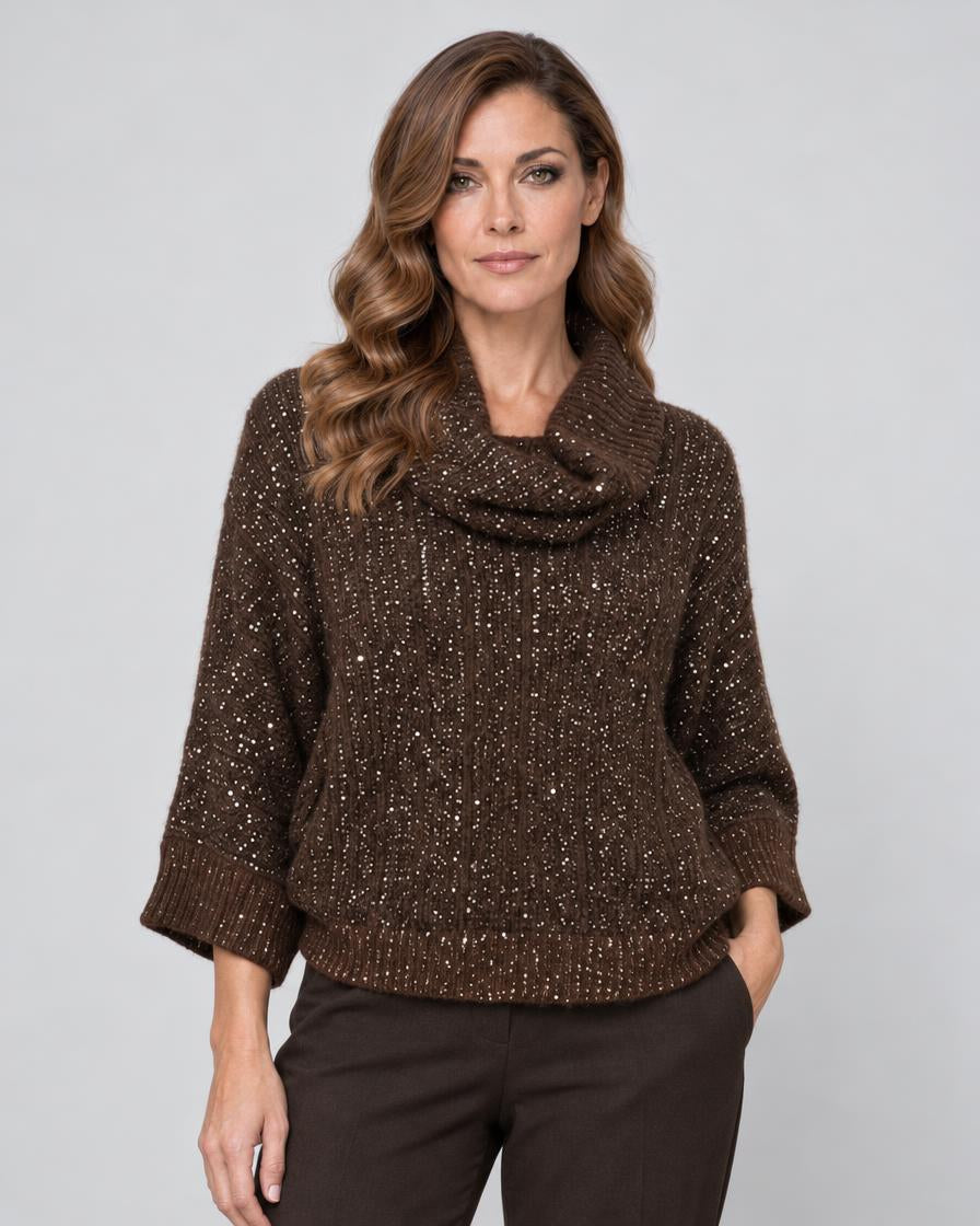 Welsh Alpaca Soft Kimino Collar - Caffe