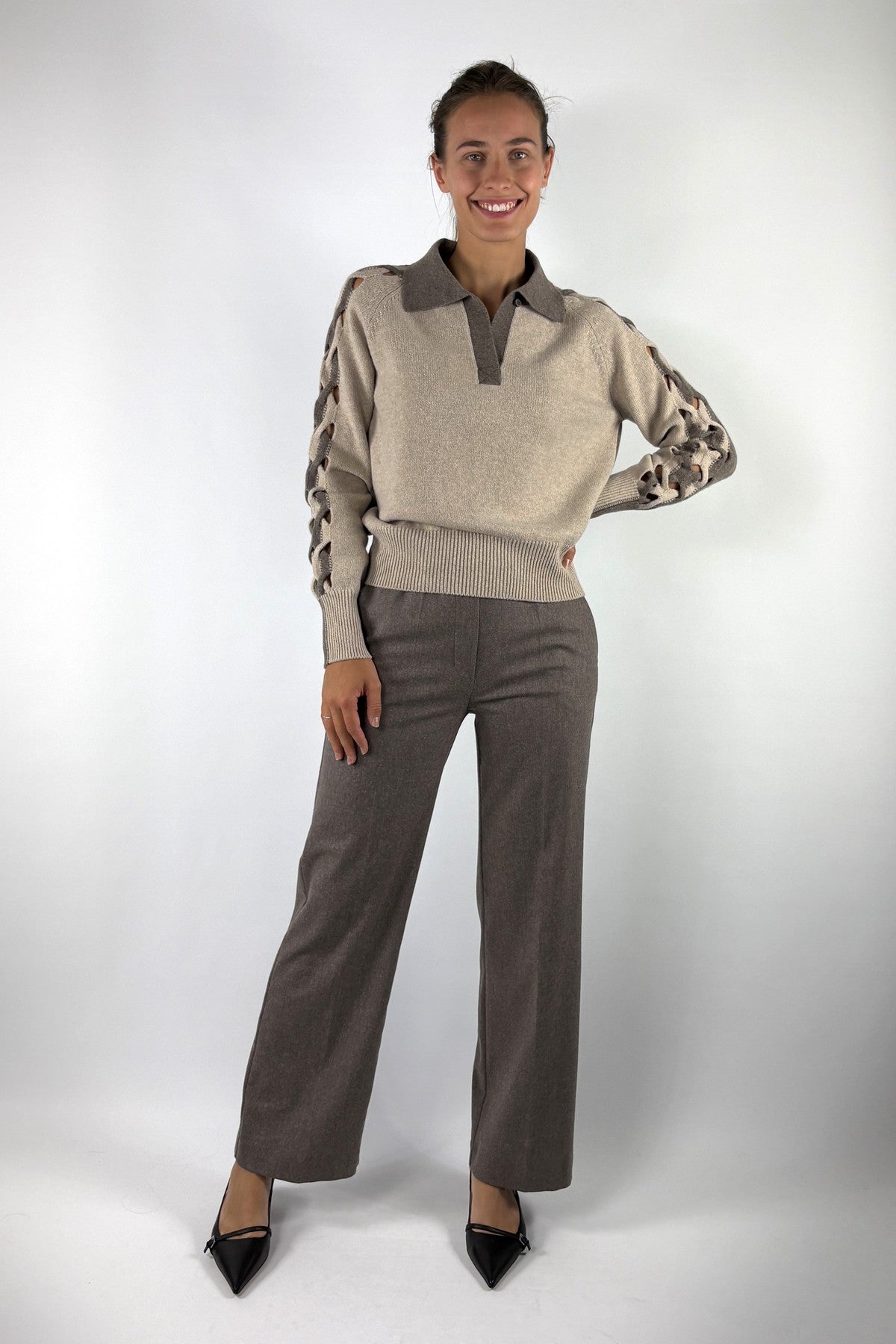 Trousers - Visone