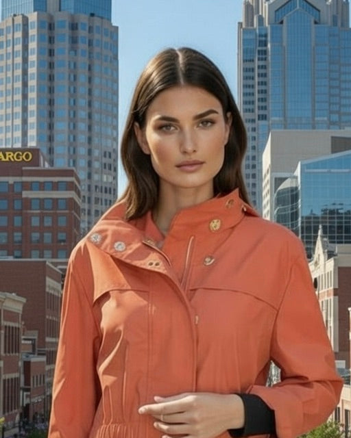 Ciao Milano Anna waterproof jacket in Hermes Orange