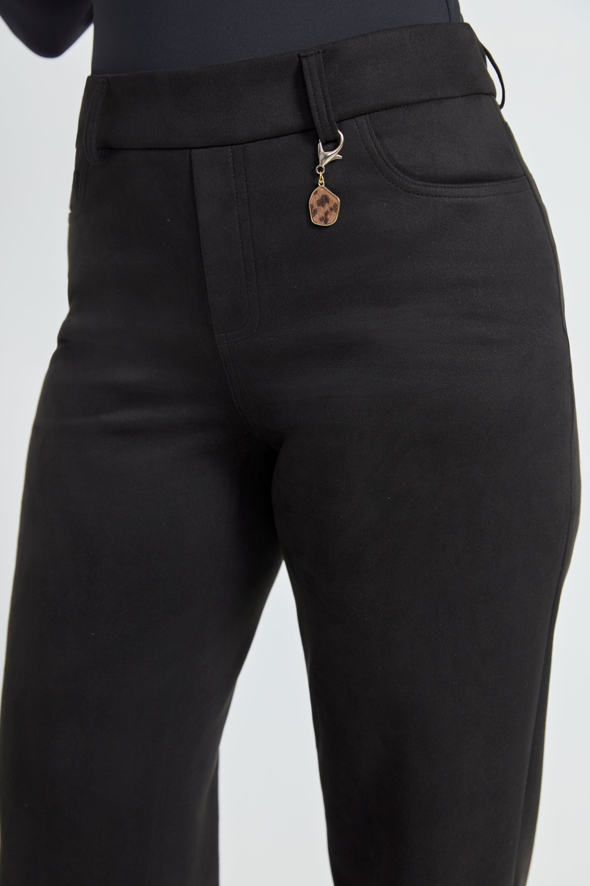 Straight Leg 31- Washable Vegan Suede - Black