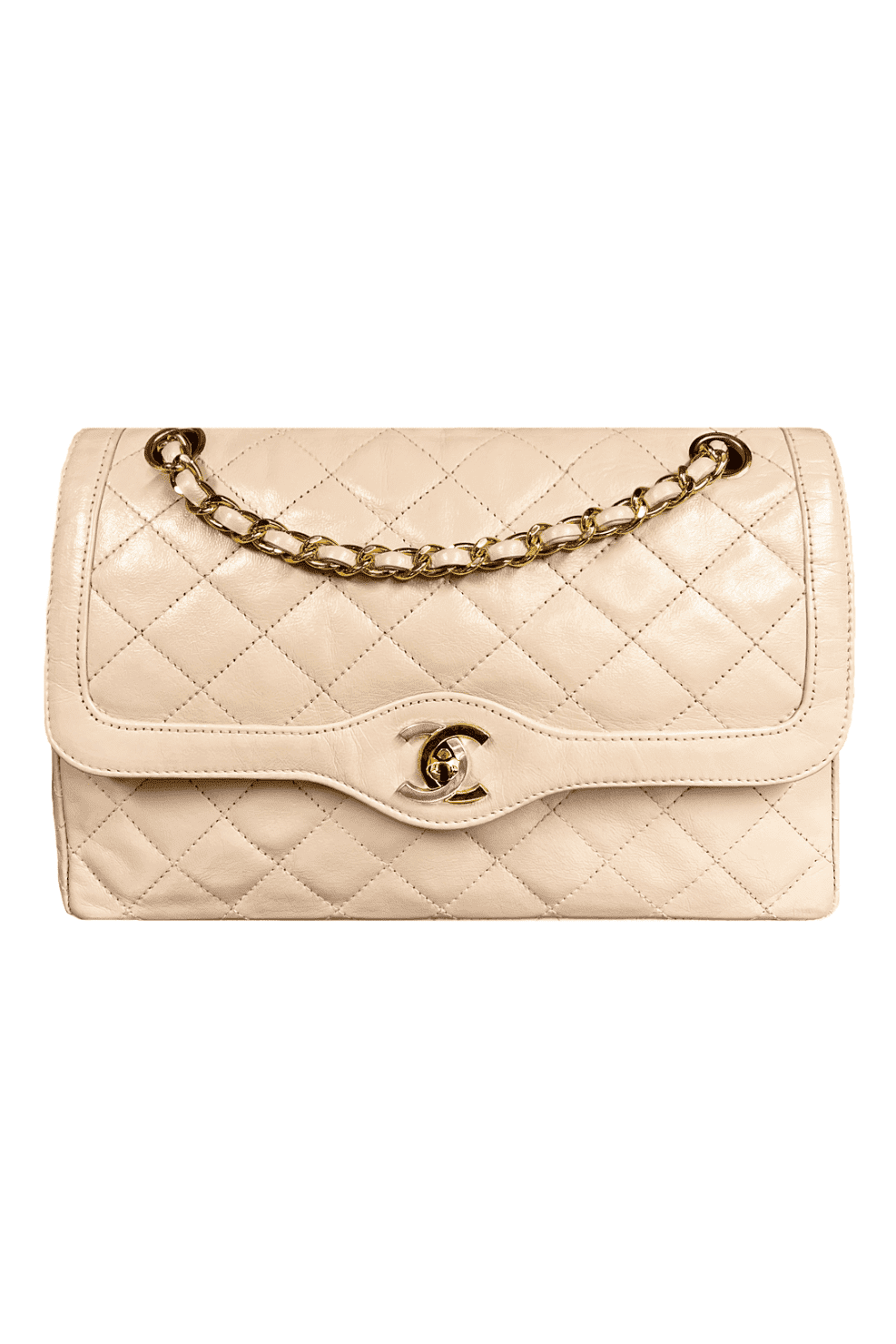 Chanel Chanel Black Ostrich Leather Shoulder bag purse gold chain CC