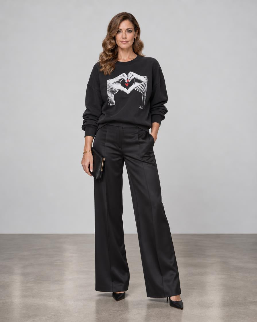 Full Heart Cozy Sweatshirt - Black
