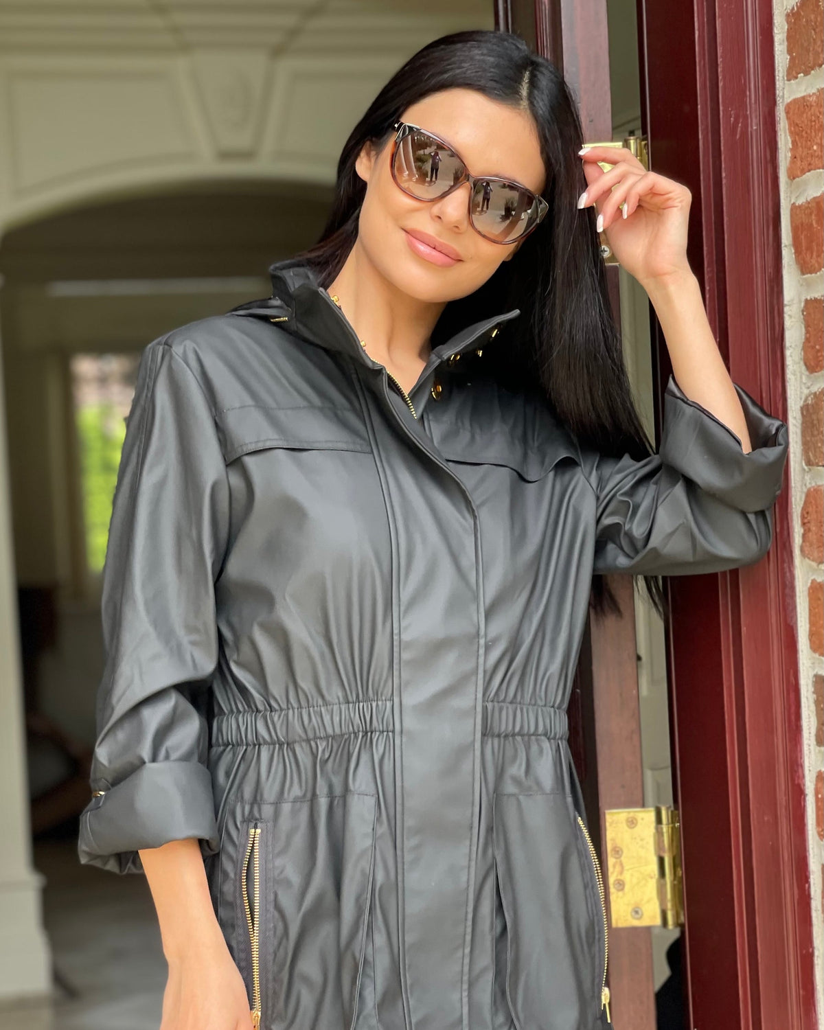 Ciao Milano Anna waterproof jacket in Black