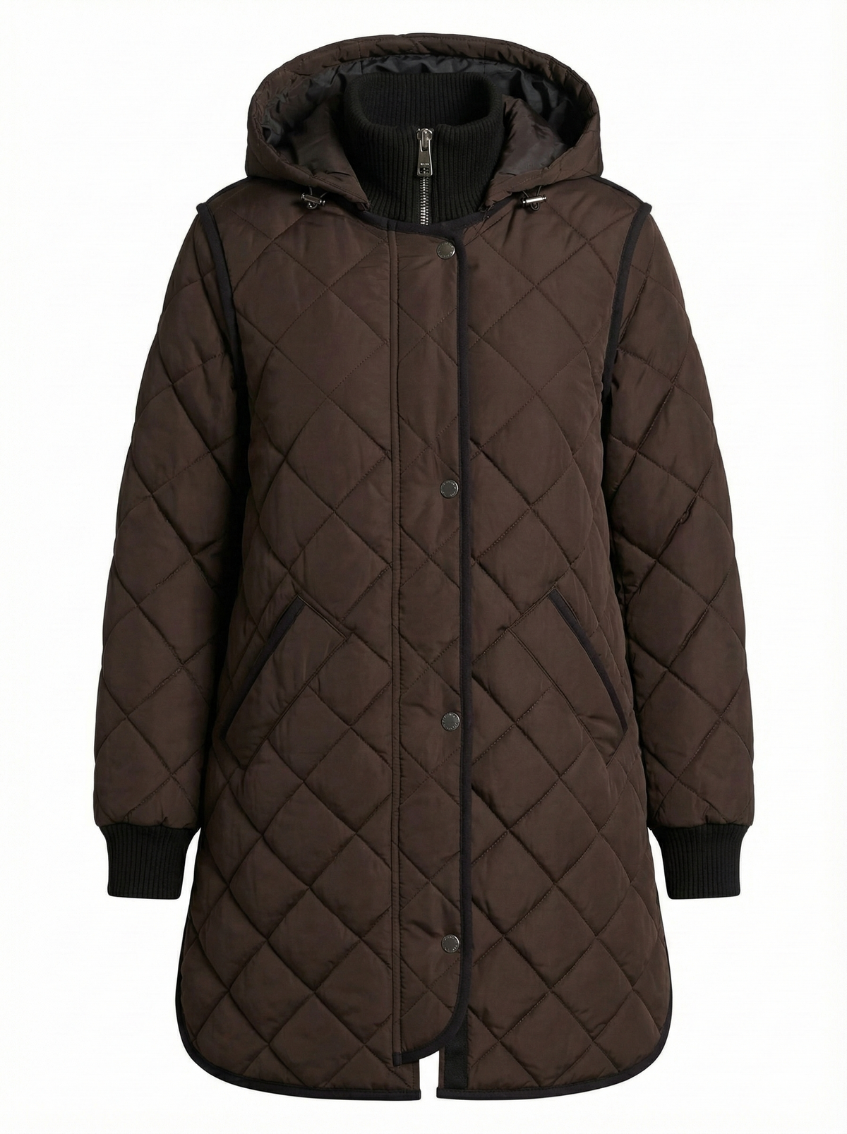 Libby Quilt Coat - Chocolate