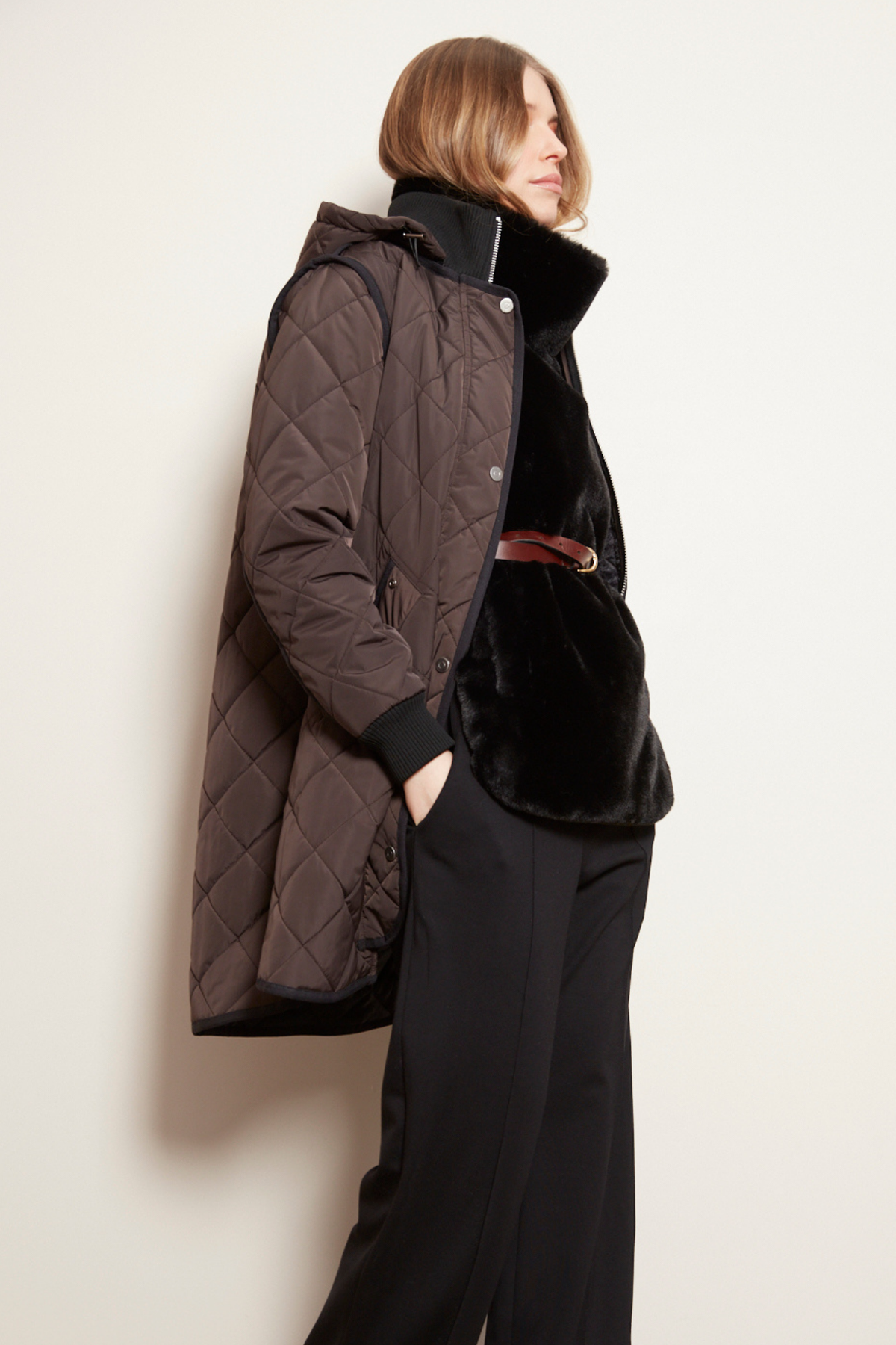 Libby Quilt Coat - Chocolate