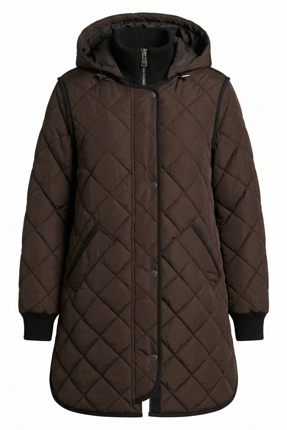 Libby Quilt Coat - Chocolate