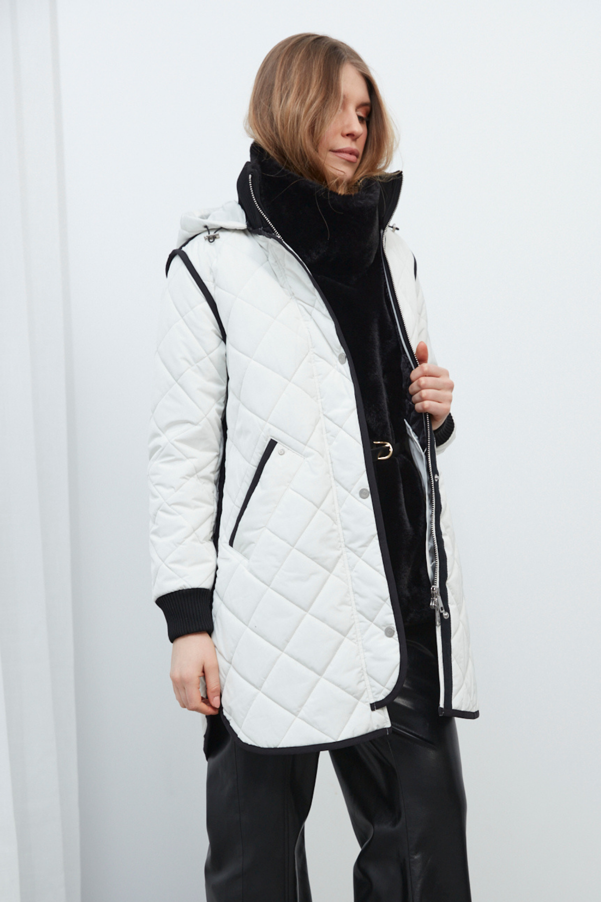 Libby Quilt Coat - White