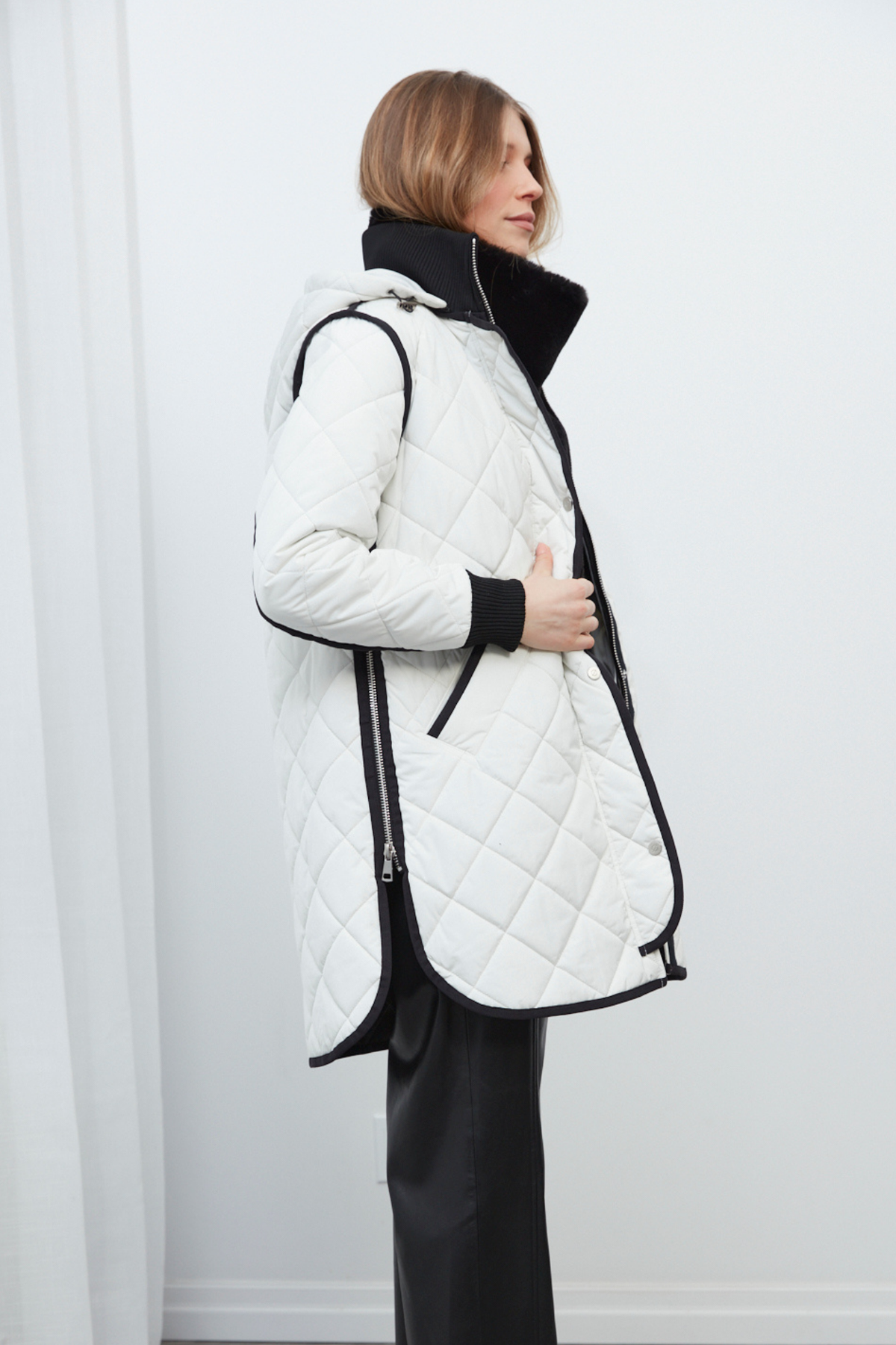 Libby Quilt Coat - White