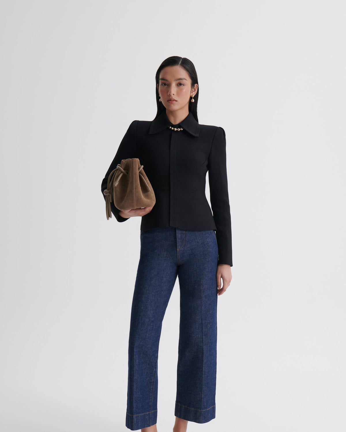 Scanlan Theodore denim cropped jean in Indigo B