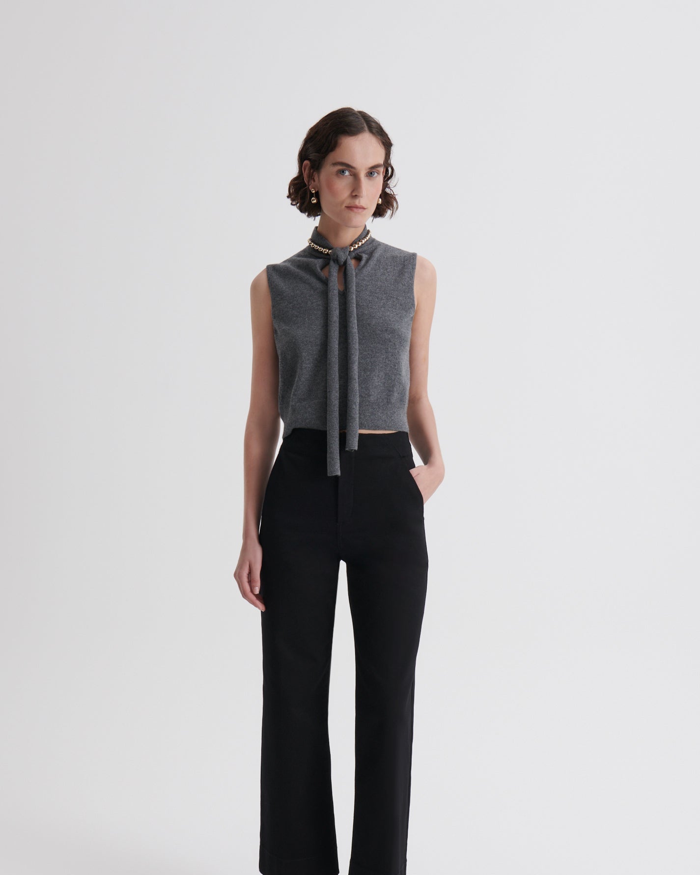 Scanlan Theodore denim cropped jean in Black