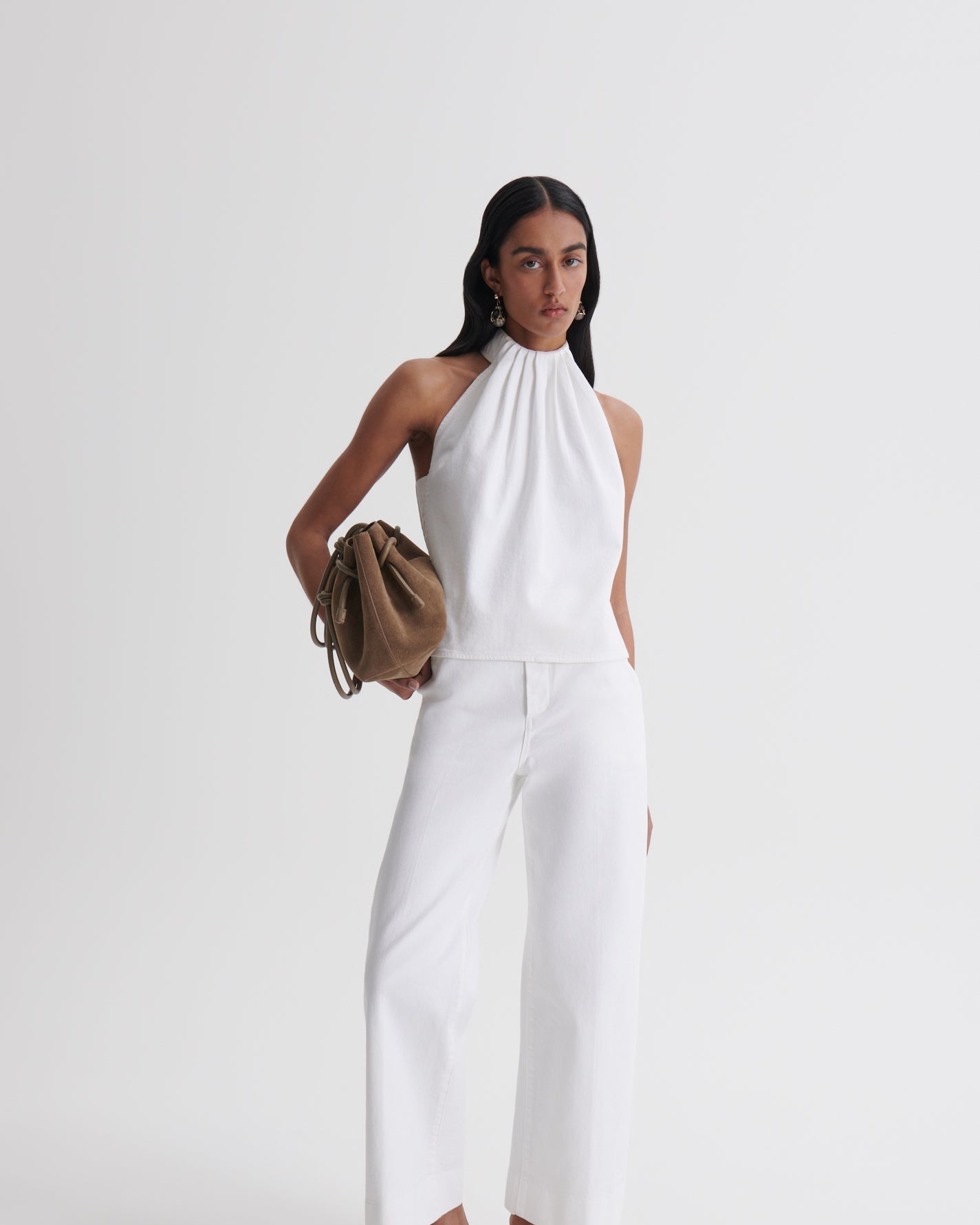 Scanlan Theodore denim cropped jean in White