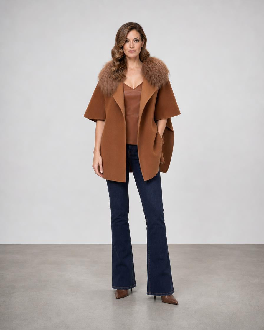 Short Sleeve Jacket - Camel