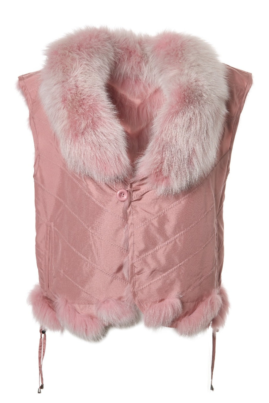 Silk Reversible Short Vest Soft Lilas Lunar