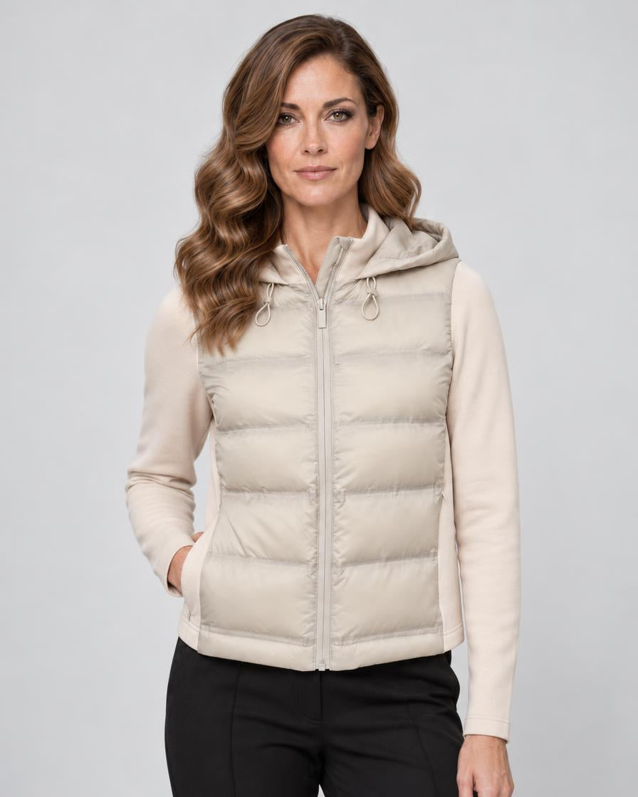 Tech Puffer Jacket - Beige