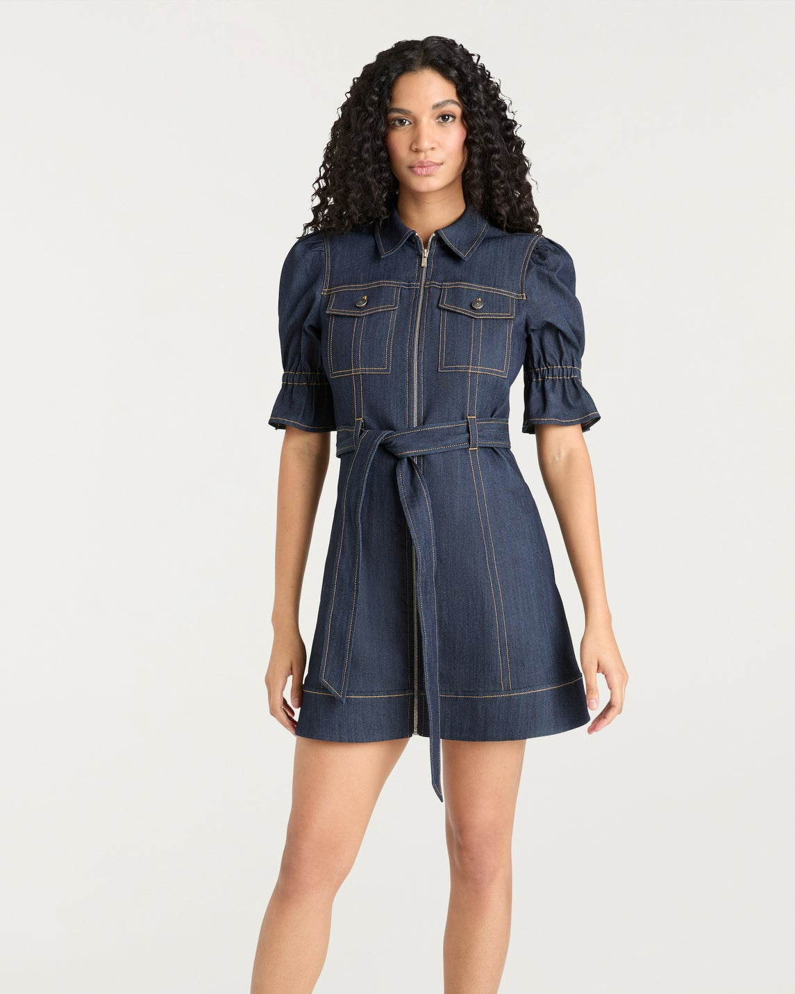Cinq a Sept Holly denim mini dress in Indigo