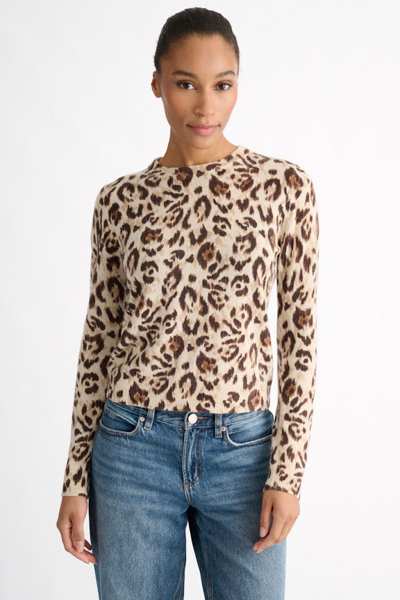 Animal Print Crew - Sandstone Multi