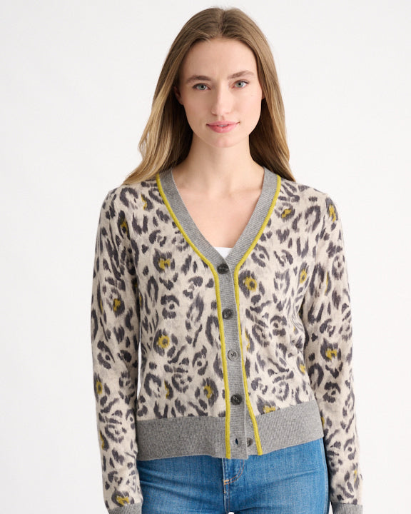 Animal Print Cardigan - Agate Multi