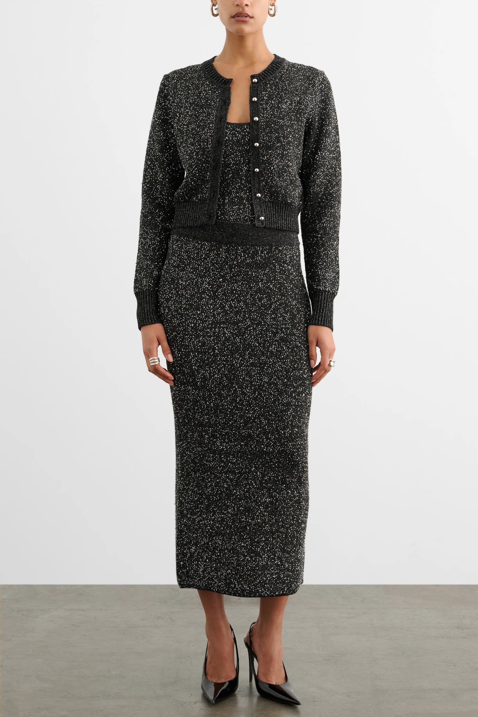 Mollie Classic Cardigan - Onyx
