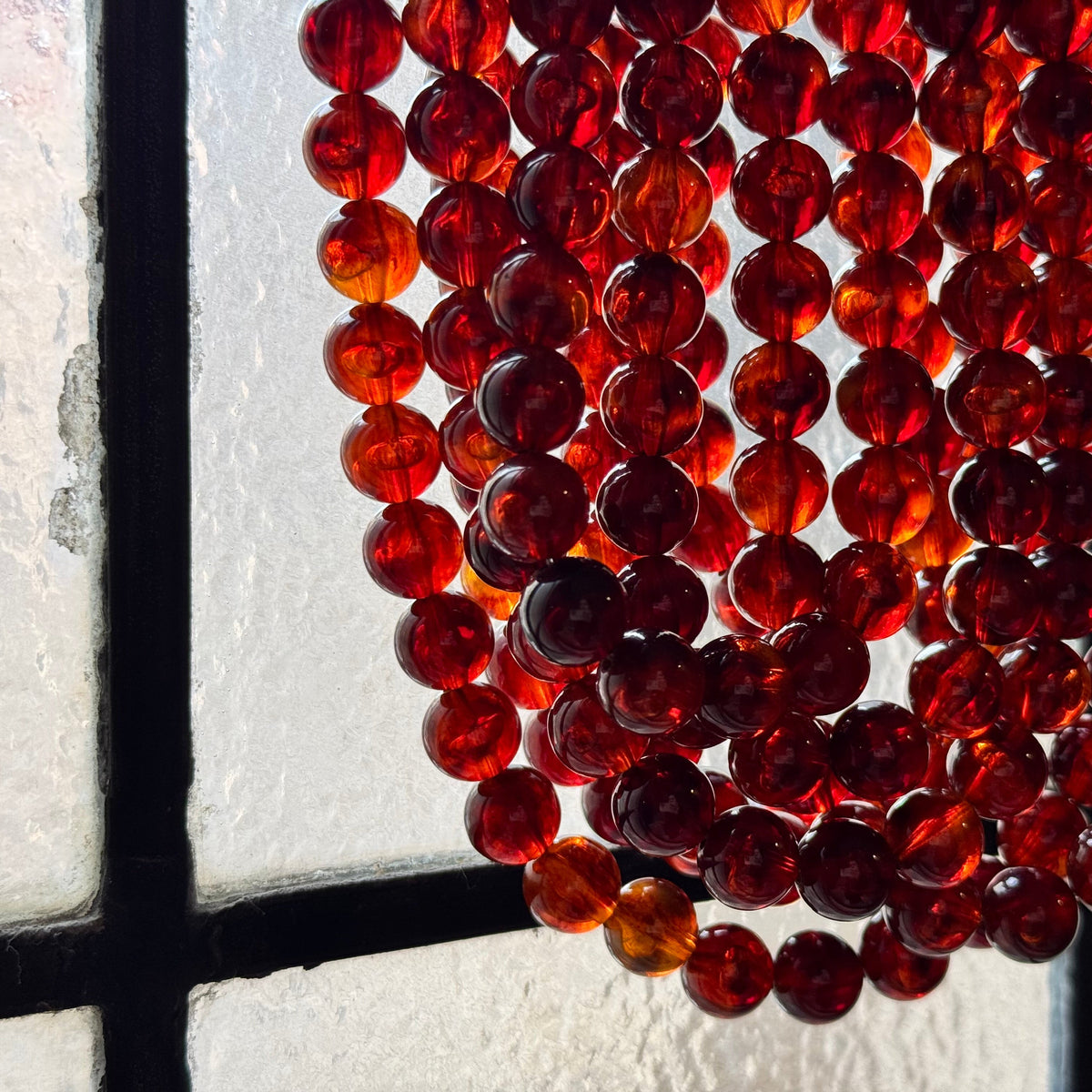 Round Bella Venetian Red Necklace