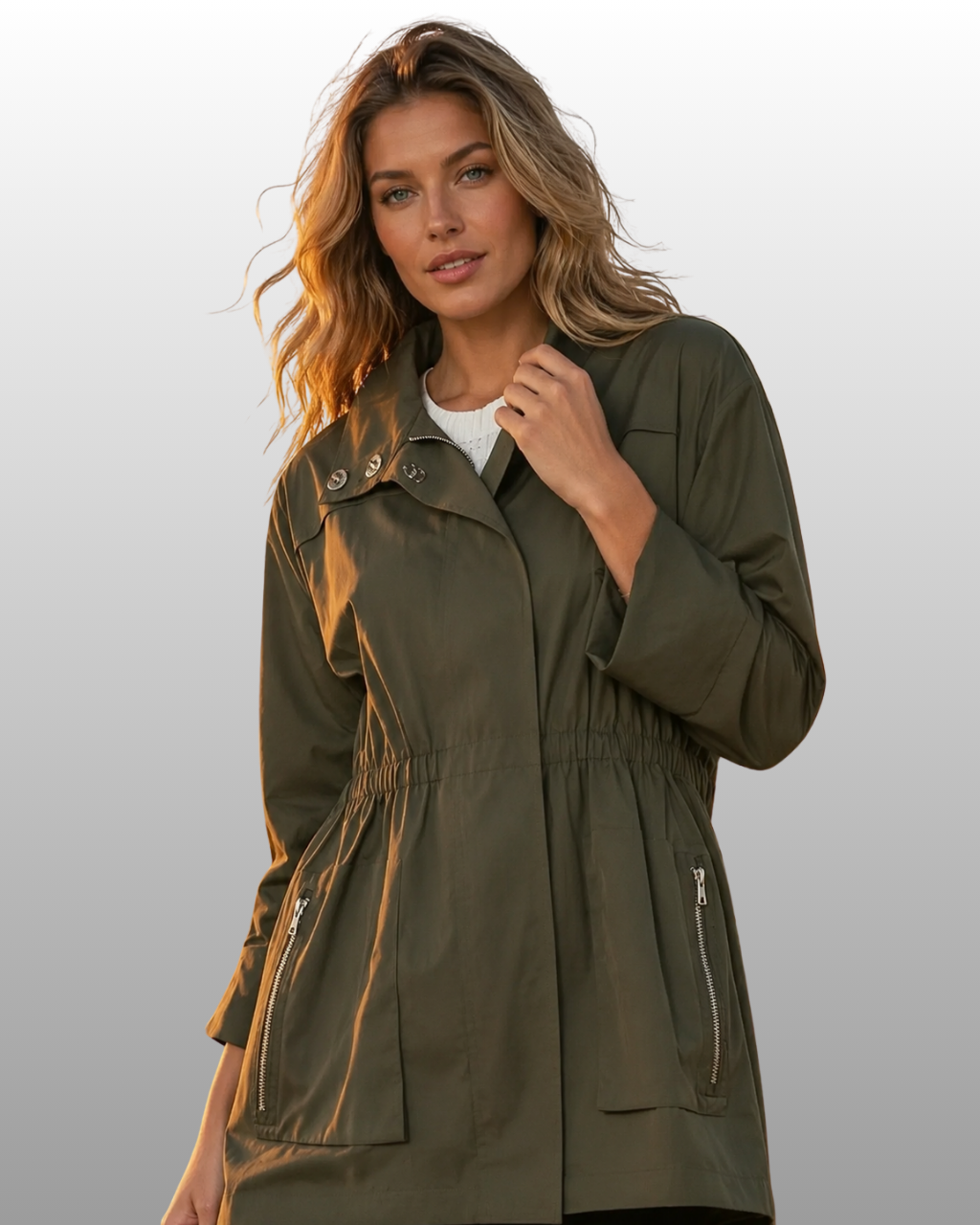 Ciao Milano Anna waterproof jacket in Olive