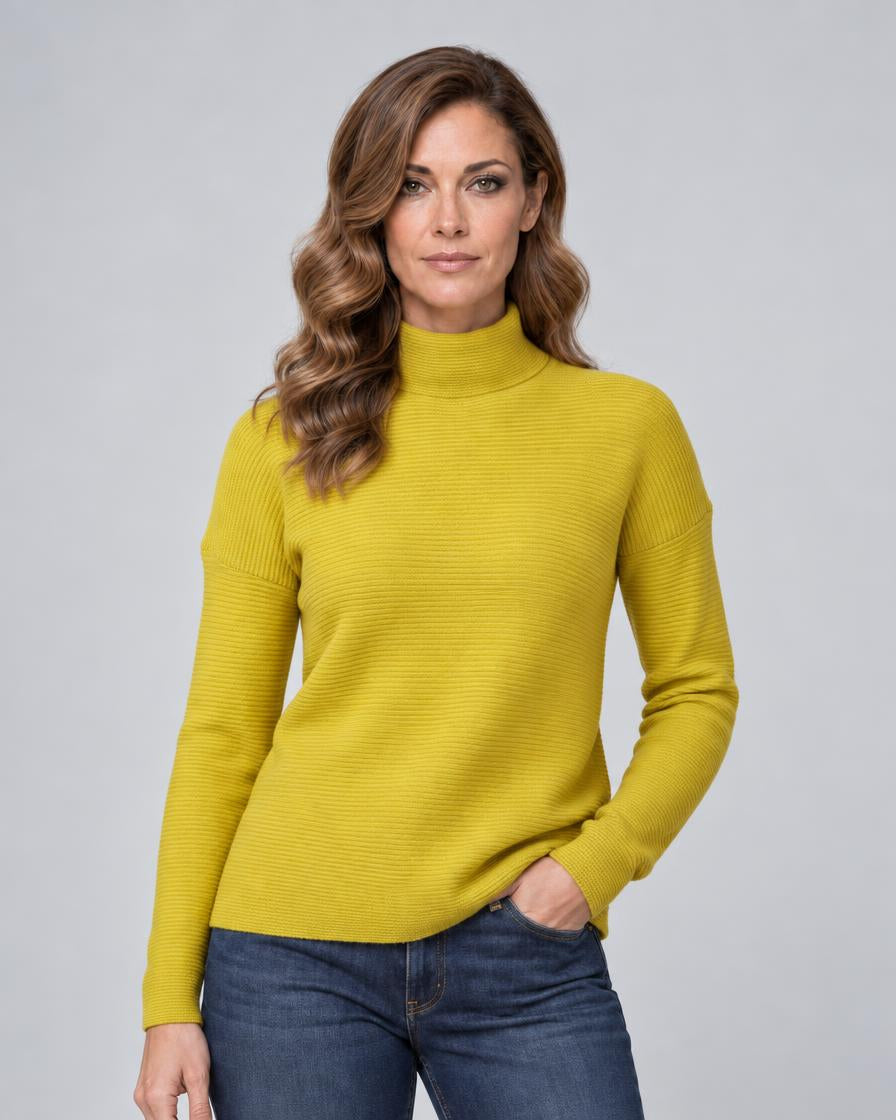 Textured Slouchy Funnel - Citrine