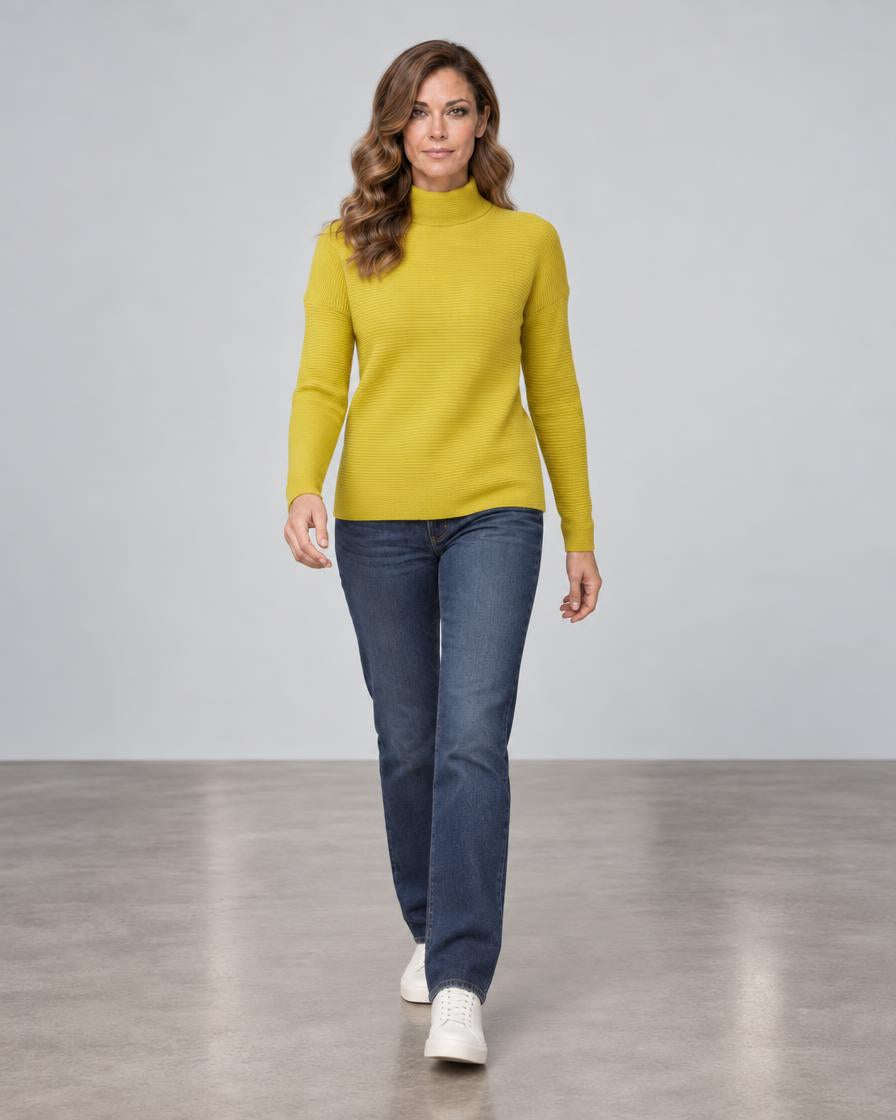 Textured Slouchy Funnel - Citrine