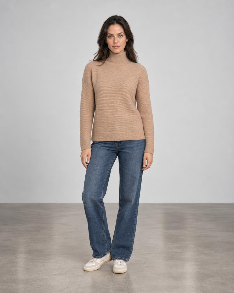 Textured Slouchy Funnel - Scotch