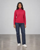 Textured Slouchy Funnel - Cranberry