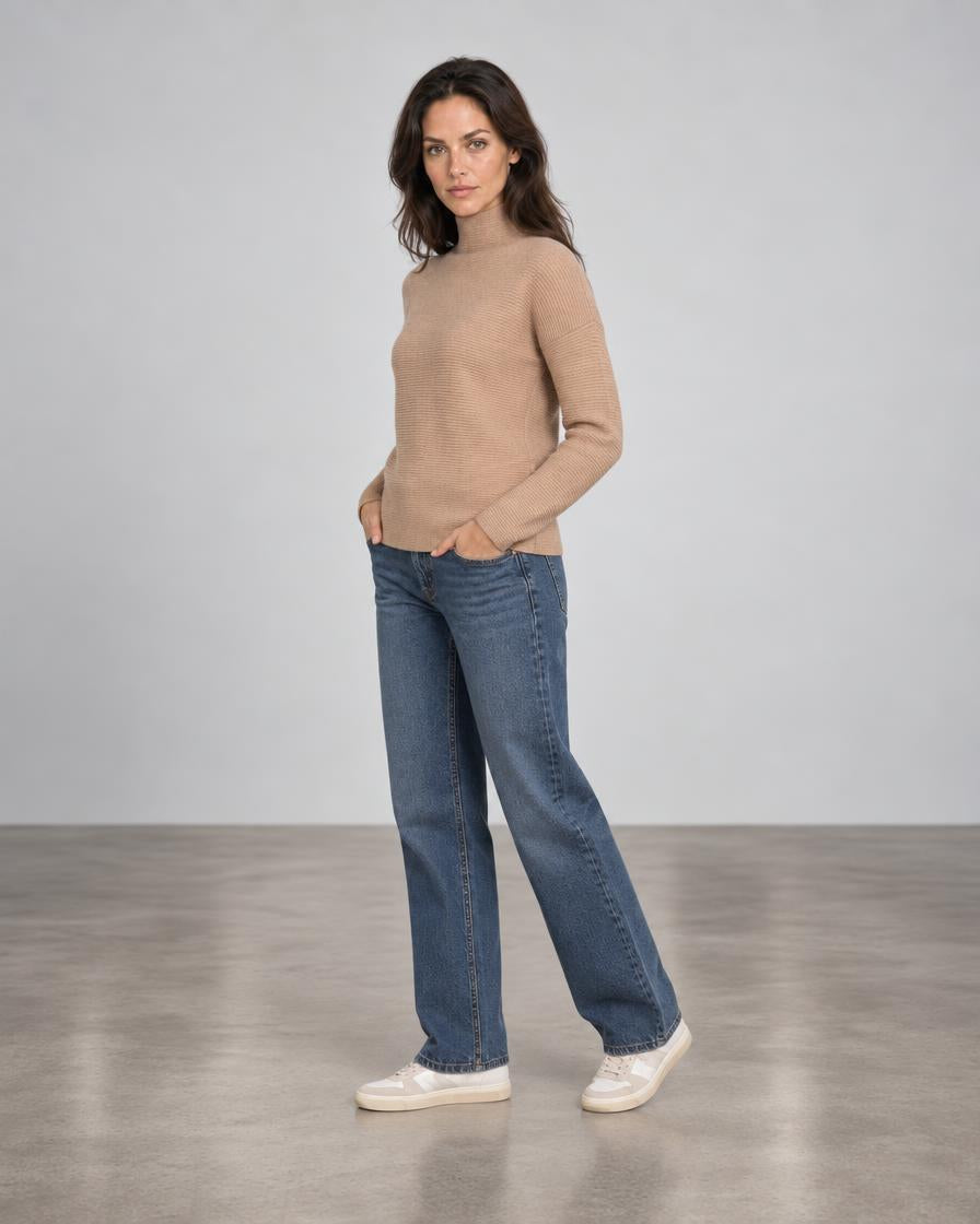 Textured Slouchy Funnel - Scotch