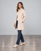 Button Mock Coat - Sandstone