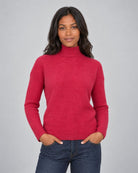 Textured Slouchy Funnel - Cranberry