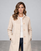 Button Mock Coat - Sandstone