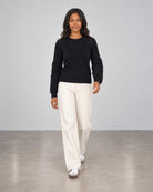 Fringe Sleeve Crew - Black