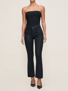 Bridget Boot High Rise Crop - Black Coated