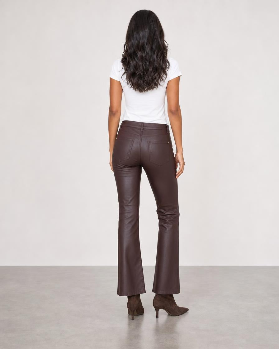 Bridget Boot High Rise Crop - Vin Rouge Coated