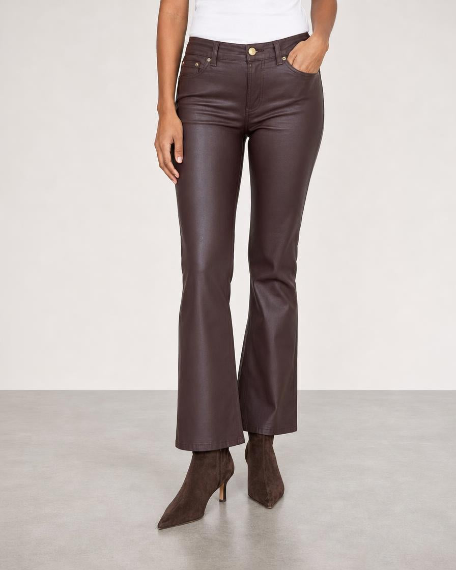 Bridget Boot High Rise Crop - Vin Rouge Coated
