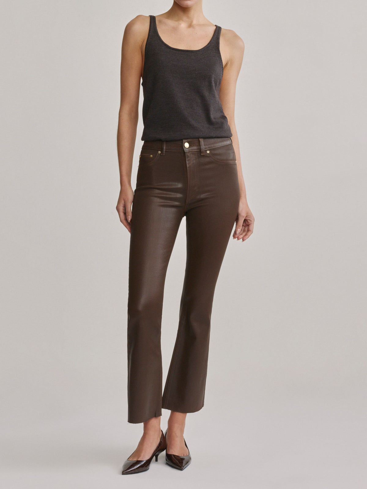 Bridget Boot High Rise Crop - Brownstone Coated