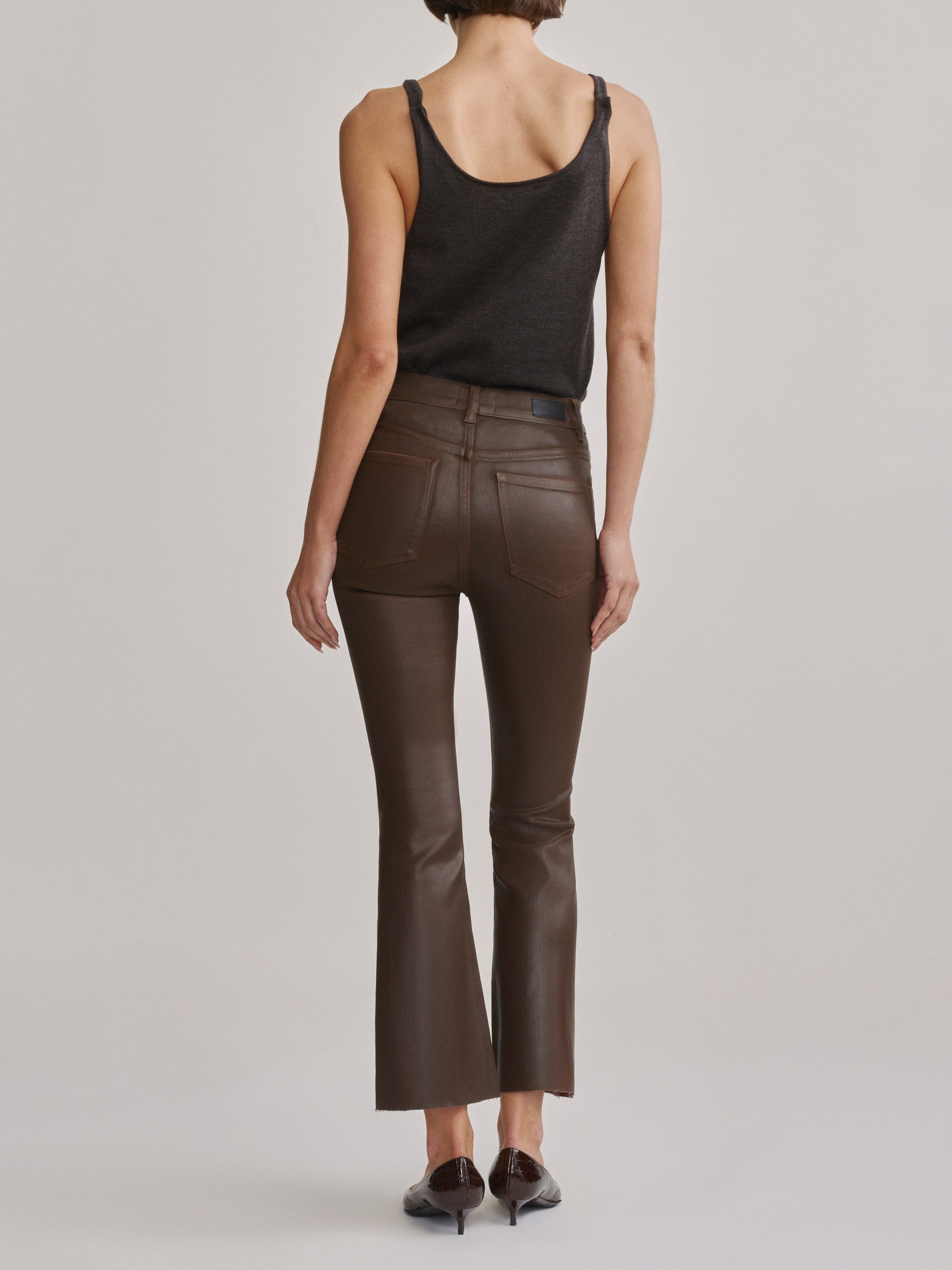 Bridget Boot High Rise Crop - Brownstone Coated