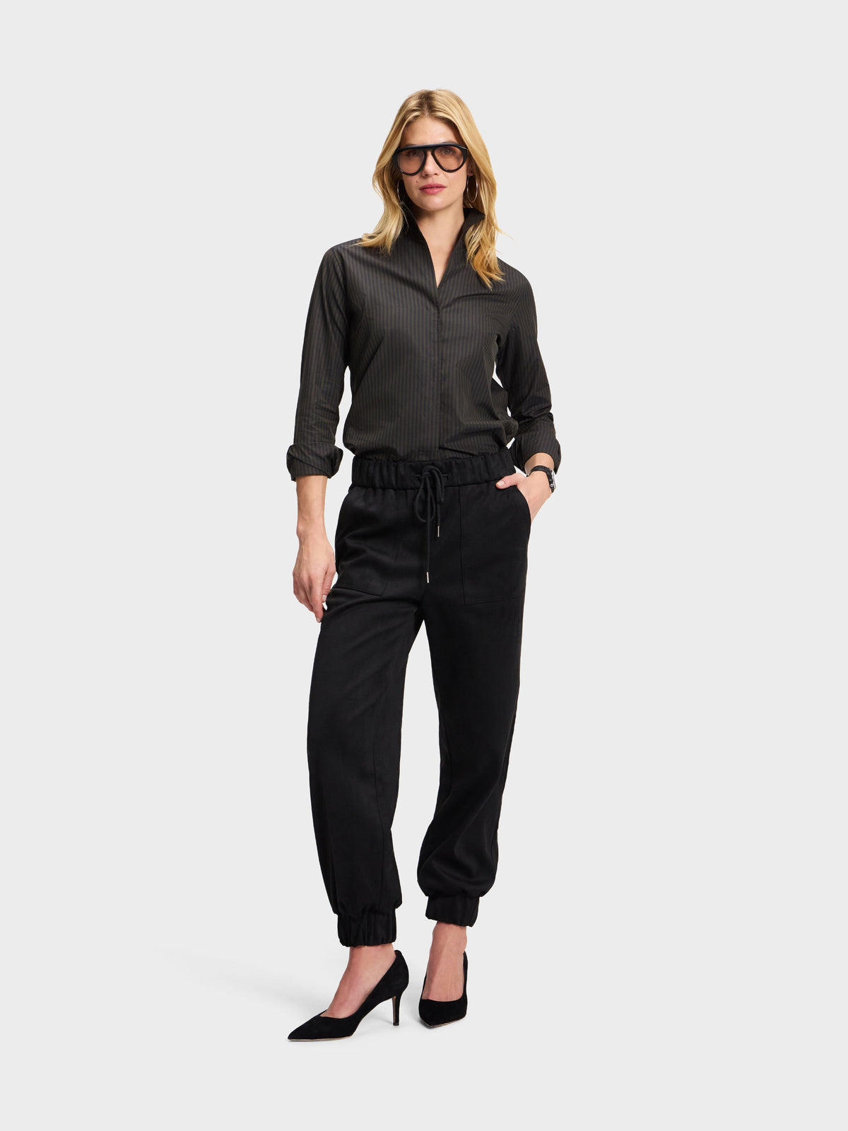The Signature Shirt - Great Expectations - Black & Olive Stripe