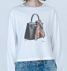 CPRESS Studio Carry Me Sunday Long Sleeve Tee in White
