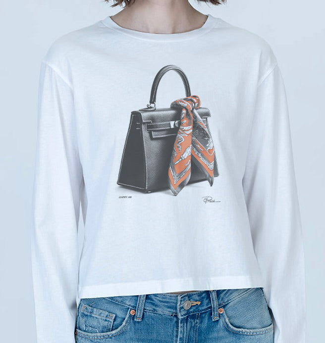 CPRESS Studio Carry Me Sunday Long Sleeve Tee in White